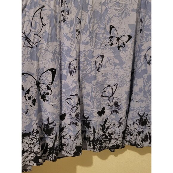 Soft Surroundings Spring Fever Maxi Skirt Purple Wmn Sz PM Butterflies Boho - Picture 3 of 10